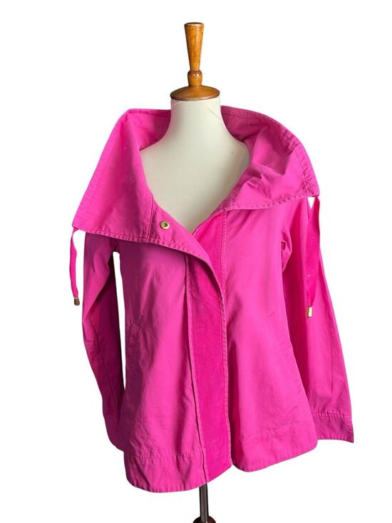 crown & ivy Jackets & Blazers - Crown And Ivy Jacket Womens XS Pink Woven Back Zipper Outdoor Cargo Full Zip